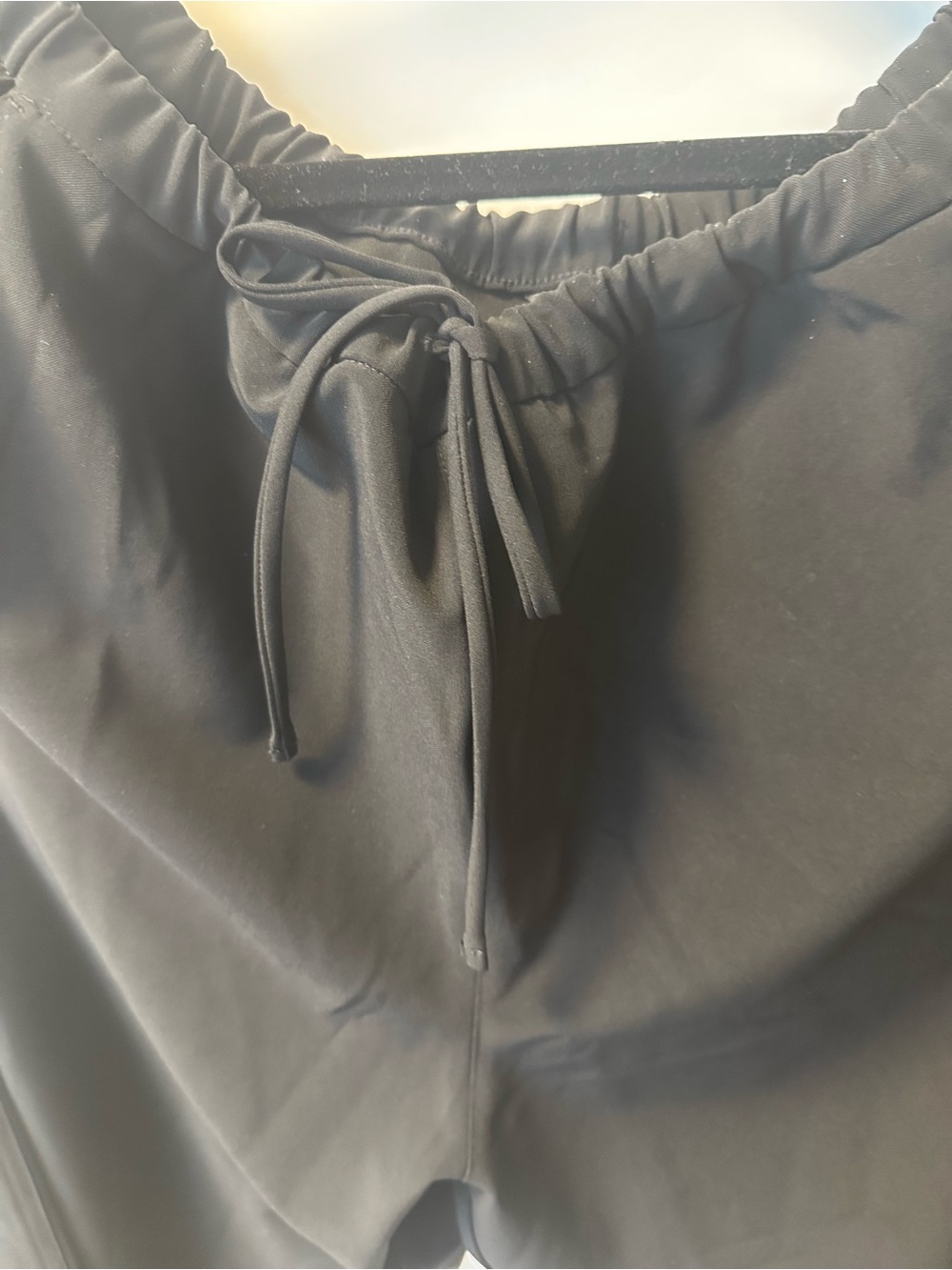 Athleta Black Wide-Leg Snap Hem Pants - Picture 3 of 6